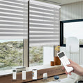 Customized Size French Windows Built-in Installation Type Motorized Zebra Blinds MegaBDM