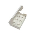 Dessert Cake Tart Box 4 Grid 6 Grid 12 Custom White Cowhide Color