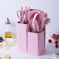Hot Selling CC004 19-Piece Silicone Kitchen Utensils Set Premium Cooking Tools with Storage Holder