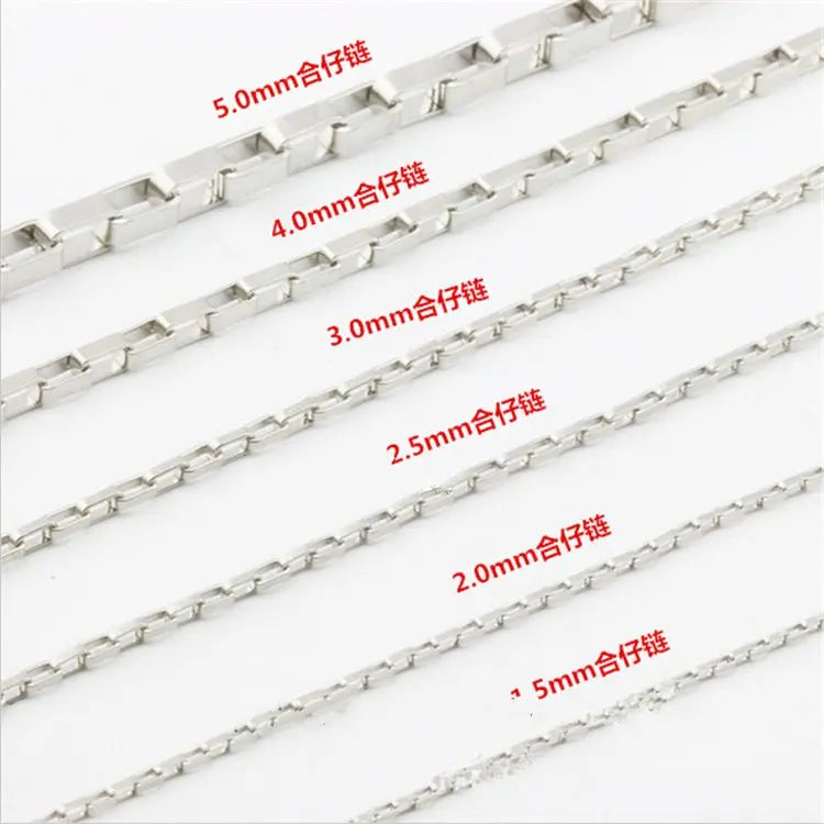 High Quality Gold Plated Stainless Steel Box Link Necklace Fashion Jewelry Chain Hypoallergenic and Waterproof