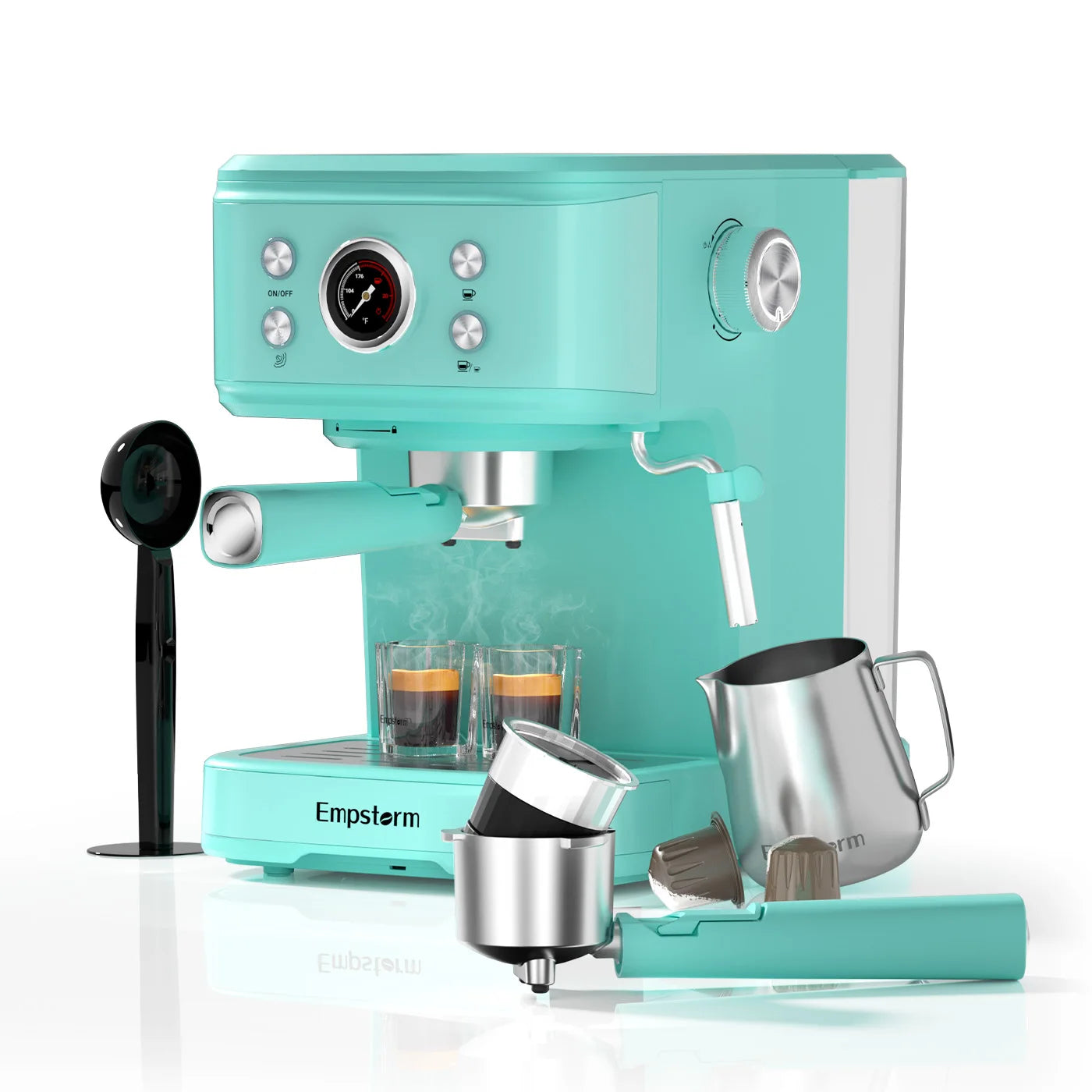 EU Local Delivery Commercial Semi-Automatic Electric Espresso Coffee Machine with 20Bar Pump Brew System Milk Frother for Hotel