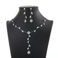 SLBRIDAL Ins Style Trendy Alloy Rhinestones Crystals Wedding Jewelry Set Bridal Necklace Earrings Set Party Women Jewelry Set