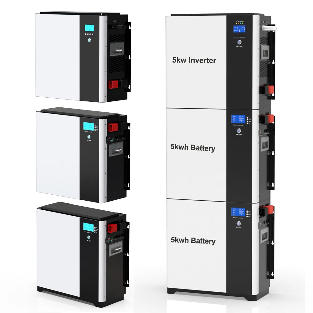 DIY Kit BYD 51.2V 100Ah 5KWH 10KWH 15KWH Lithium Battery Home Solar System 5KW Inverters LiFePO4 Solar Home Energy Storage