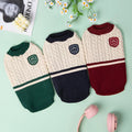 Wholesale English Style Pet Sweater Warm Dog Clothes Color-matching Breathable Vest Sweater for Cat