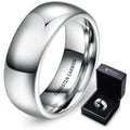 Available Accessories Men 8MM Tungsten Carbide Ring Polished Tungsten Ring Brand Wedding Rings Silver Jewelry for Men Women