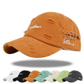 Unisex 100% Cotton Sun Hat Adjustable Vintage Distressed Retro Baseball Cap Fashionable Hip Hop Street Business Wholesale Sporty