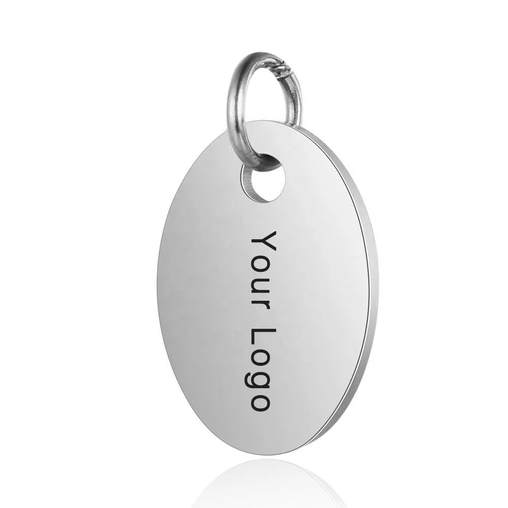Wholesale Ellipse Oval Blank Pendant Necklace Charm for Women Girls