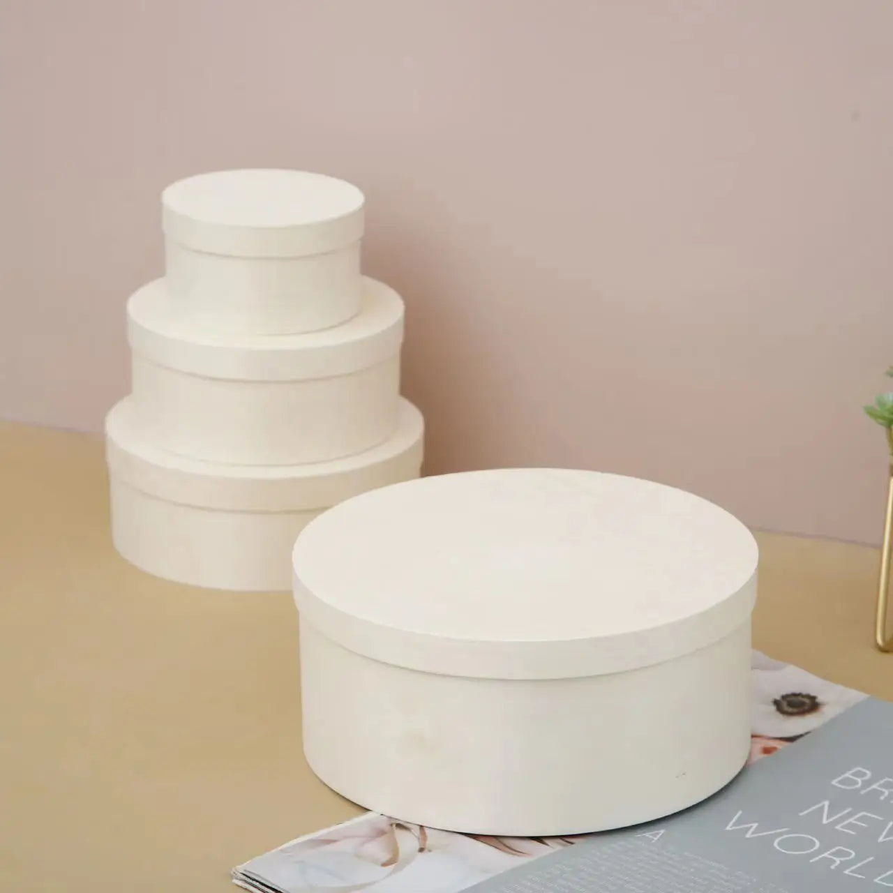 Customize Logo Cheap Disposable Party Small Round Eco-friendly Wood Food Container Cheese Cake Box Packaging