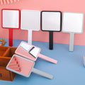 Zonyin Plastic Makeup Mirror Square Hand Held Single Side Mirrors Customized Logo Handheld Cosmetic Mirror With Handle