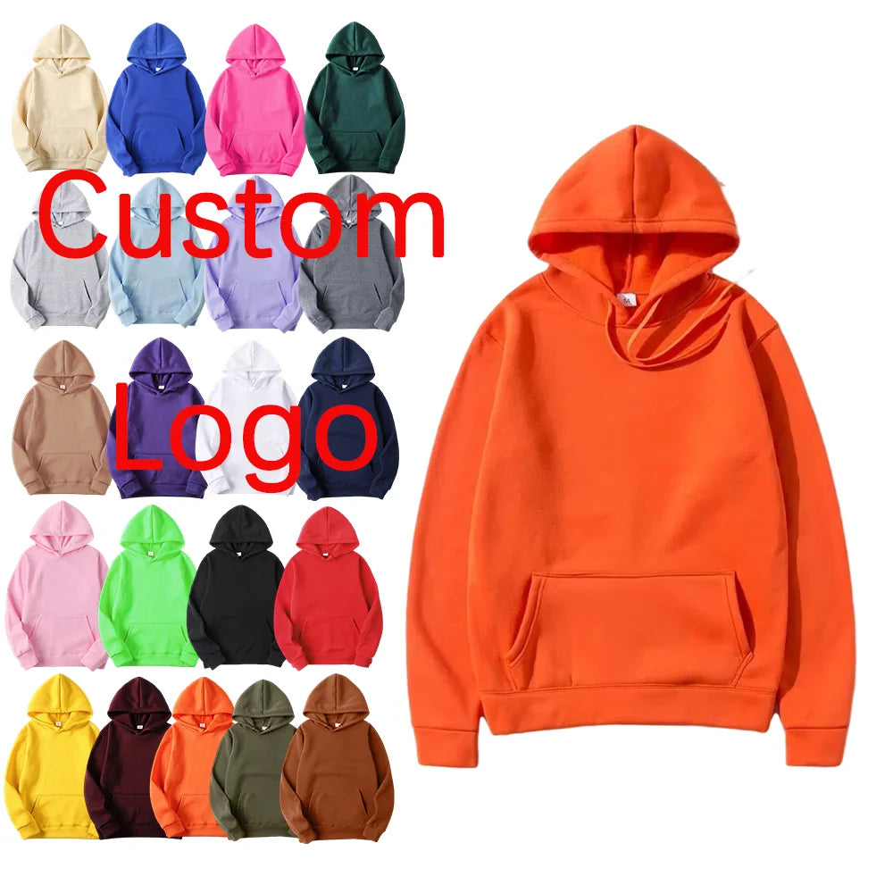 Custom Hoodies with logo Polyester Sweatshirt for Sublimation Blank Hoodies for Men Printing logo Unisex 100% Polyester Hoodie