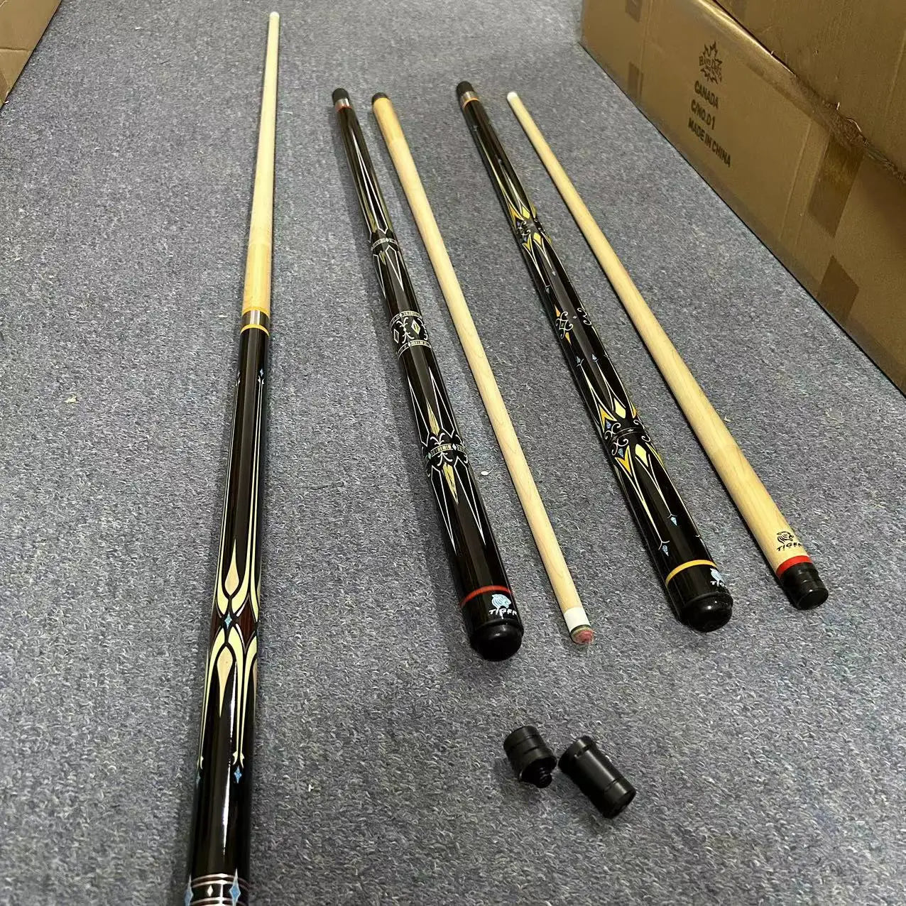 New Design 13mm Tip TIGER Maple Wood Billiard Game Pool Cue Stick