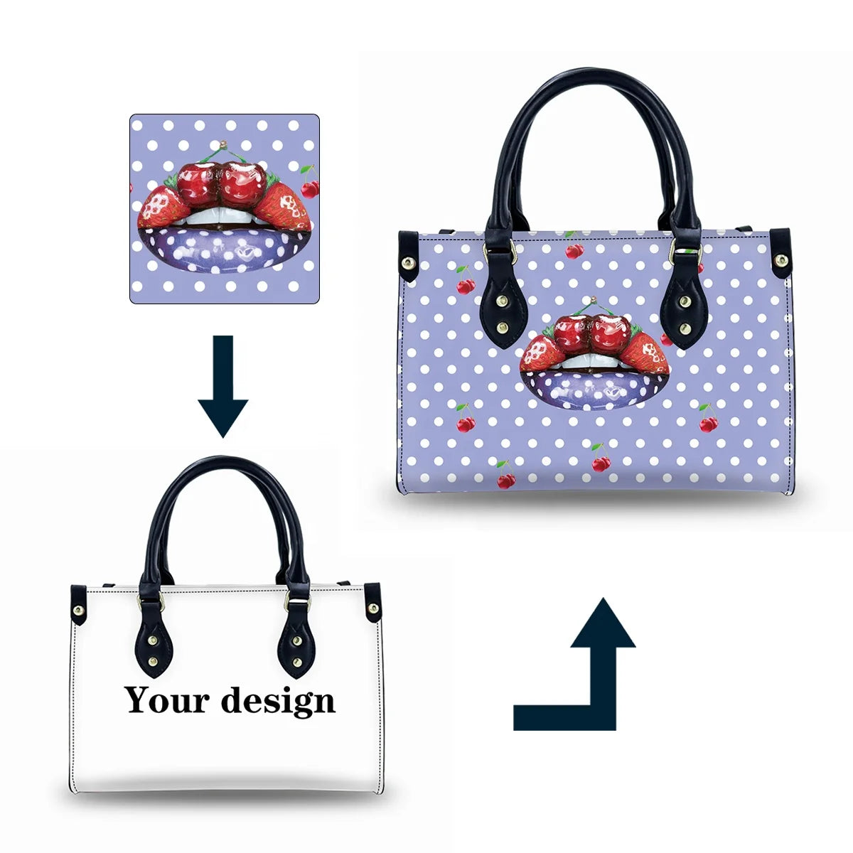 New Fashionable 2023 New Arrivals Handbags Ladies Tote Bag Handbags Leather Sublimation Lunch Tote Bag Blank