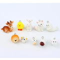 Cute 3D Fox Seal Fawn Cow Farm Animal Resin Charm Diy Necklace Keychain Pendant DIY Making Accessories