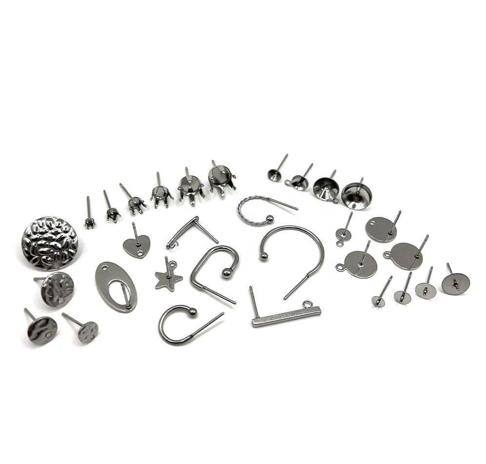 DIY Craft Earring Making Post Blank Flat Head Surgical Stainless Steel 316 Earring Post for Jewelry Findings