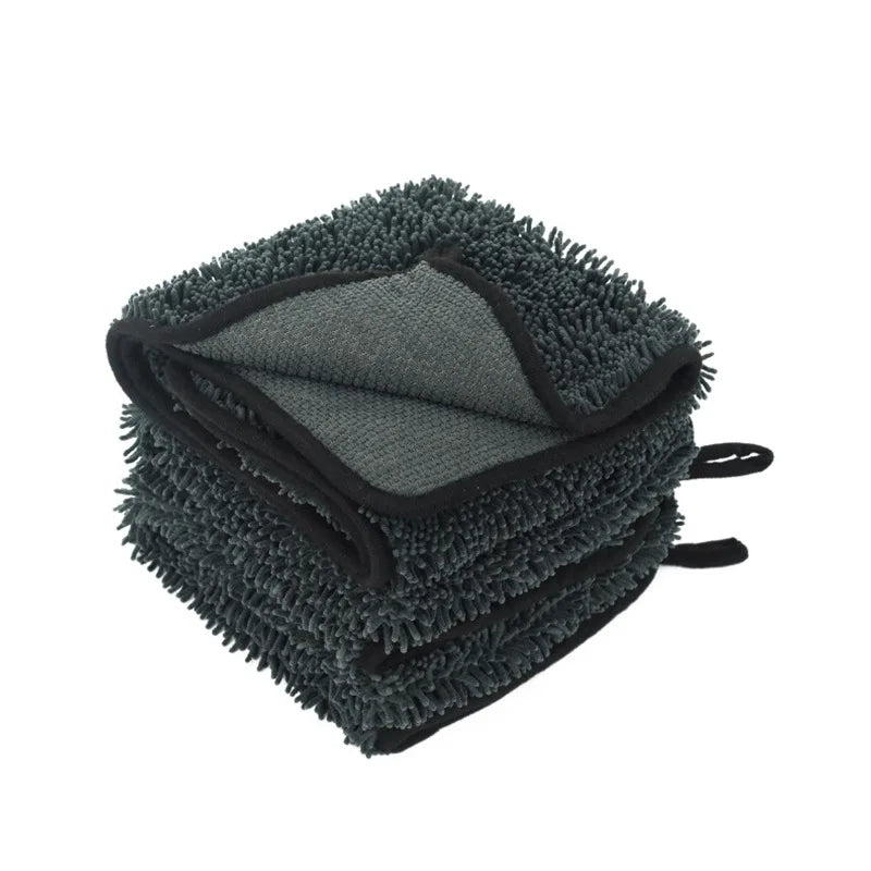 Wholesale Factory 650gsm Thickened Microfiber Chenille Car Towel Quick-Dry Small Absorbent Cleaning Rag 400gsm Weight Knitted