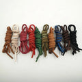 New Style Multi-Color Round Leather Unisex Shoelaces Adjustable Length 60-230cm for Hiking Boots & Boots