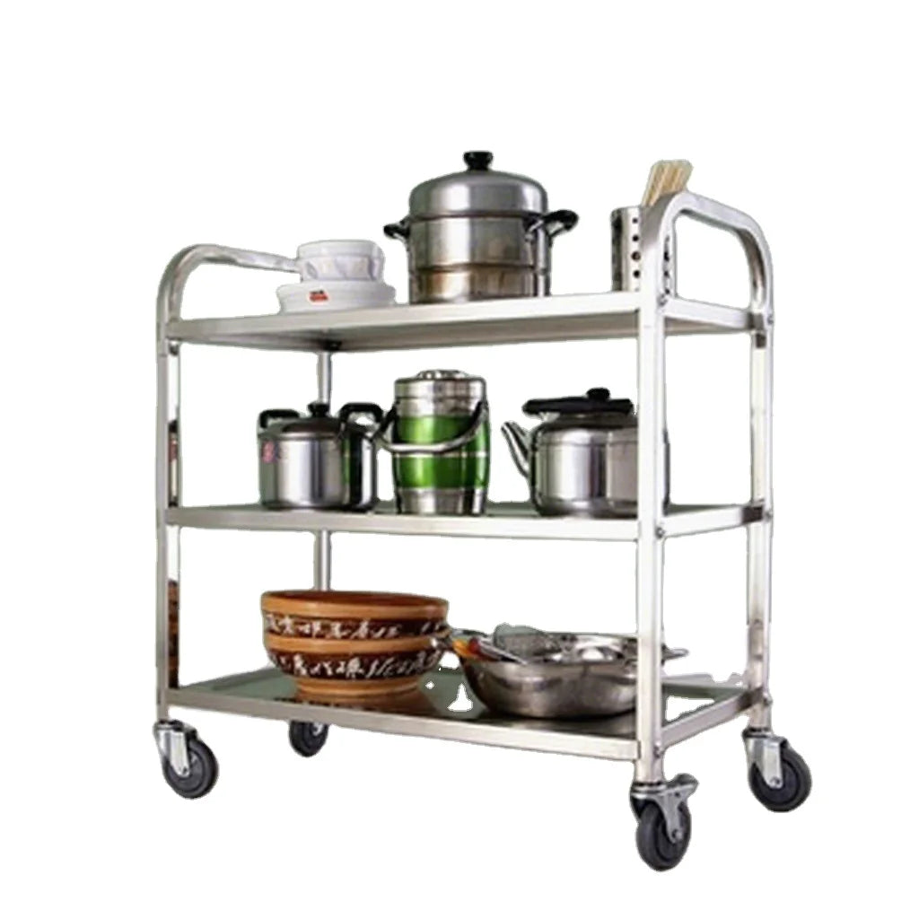Heavybao Best Seller Stainless Steel 3-Layer Catering Trolley Cart for Hotel Food Service and Serving Catering Equipment