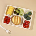 Custom Disposable Cornstarch Lunch Boxes Six-Cell Reinforcement Biodegradable Disposable Cornstarch Packaging For Take Out