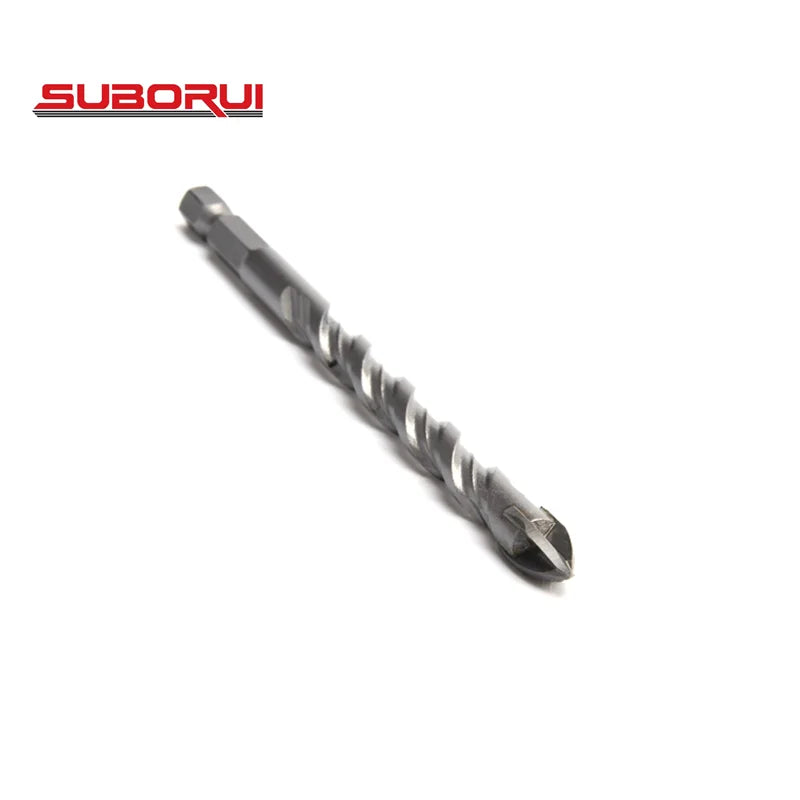 Borui 1/2 Inch Titanium Coated Tungsten Cemented Carbide Triangle Tip Hex Shank Tile Ceramic Glass Drill Bit