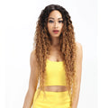Natural Ombre Blonde Wig 30 Inch Long Wavy Heat Resistance Synthetic Wigs Lace Front African American Synthetic Hair Wigs