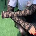 Fashion Long Half-finger Lace Gloves Women's Summer Sunblock Sleeve Driving and Riding UV protection Sunblock Leak Finger Gloves