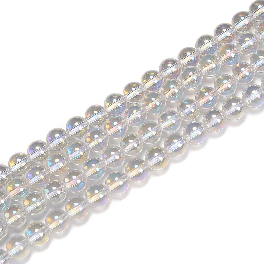 Clear Quartz Nice 4-12mm AB Clear Quartz Smooth Round Loose Beads for Jewelry Making