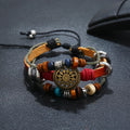 New Retro Multi-layer Brown Leather Bracelet for Men and Women Charm Style Hand Chain Accessory Fashionable Bangles