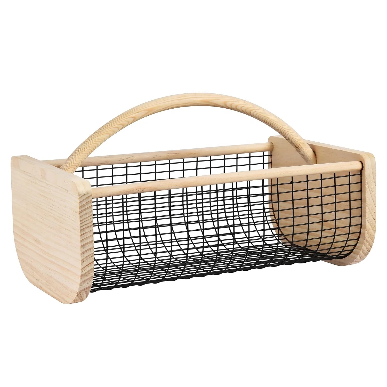 Personalized Customization Original Garden Hod Solid Wood Rectangle Harvest Basket 19 X 11 X 11 Inches Holds 15 Quarts