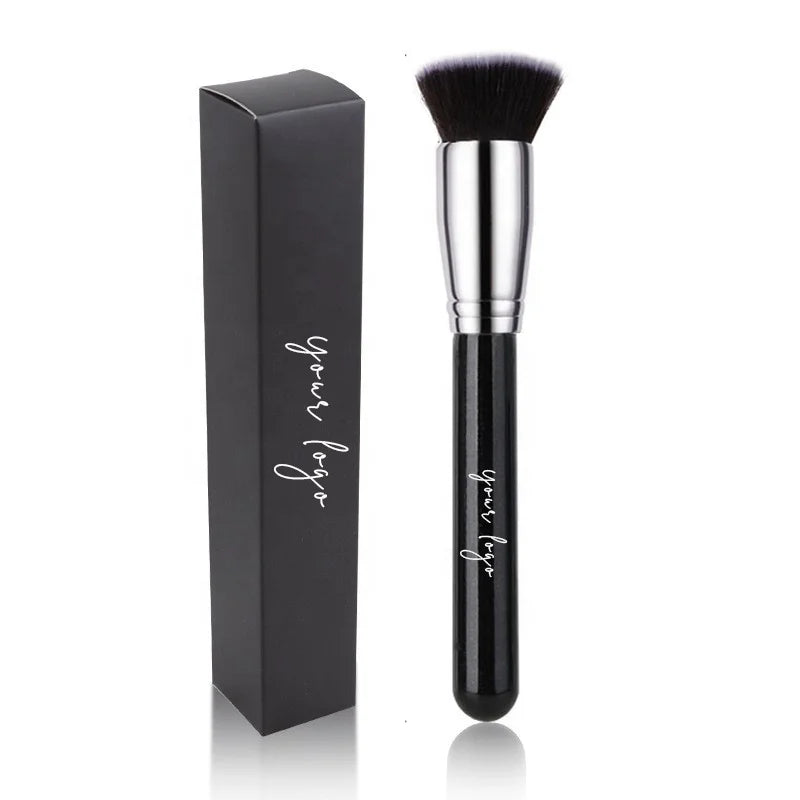 Wholesale Flat Foundation Brush Private Label High End Single Makeup Brushes Super Soft Low Moq Custom Makeup Brushes