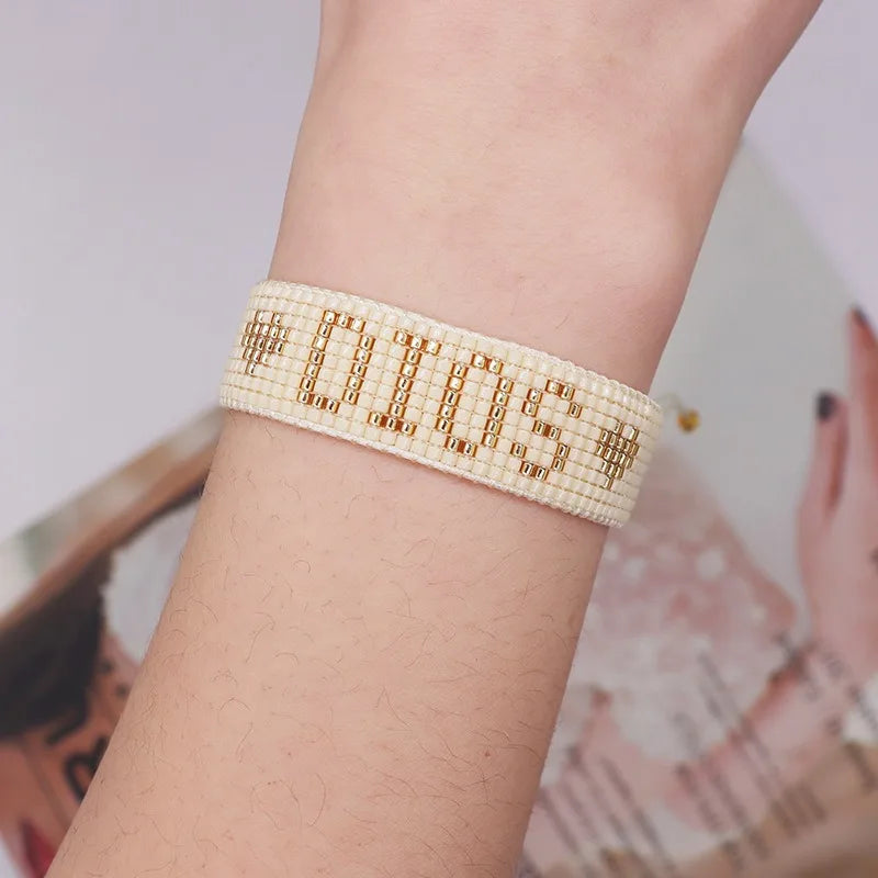 Handmade Boho Style Optovaya Prodazha Brasletov Iz Bisera for Women DIOS Letter Design Friendship Jewelry Main Fashion Bracelet