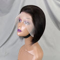Wholesale Peruvian Straight Short Bob Wigs 100% Human Hair Pixie Cut Transparent Lace Wig for Women Full Frontal 13*4 Bob Wig