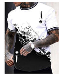 New Arrival Designer T-Shirt for Men Vintage Heavyweight Digital Printing Printed Pattern Set Style