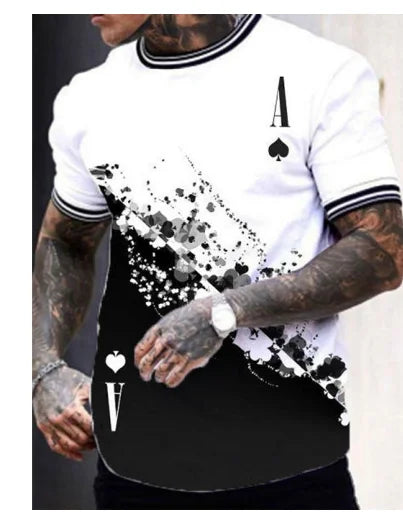 New Arrival Designer T-Shirt for Men Vintage Heavyweight Digital Printing Printed Pattern Set Style