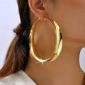 Advanced Luxury Earrings Jewelry Personality Geometric Fashion Earrings Exaggerated Glossy Hoop Earrings Gifts for Women