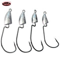 TAKEDO 50pcs/BAG Jig Head Crank Hook 5g 7g 10g 14g Lock Lure Soft Bait Worm Fishing Rockfish Ajing Rock Fishing Lures FD07