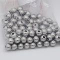 Spot Stainless Steel Perforated Beads Steel Beads Solid Pearlescent Face Bracelet Necklace Diy Wholesale