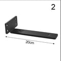 Floating Heavy Duty Steel Wall Brackets 4.5mm Thick Powder Coated Black Invisible L Shape