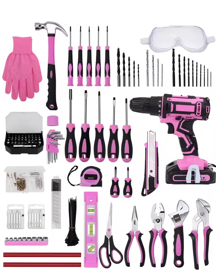 Tools Set Power 267 Pcs Hand Tooled Leather Bags Electric Power Tool Set