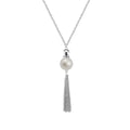 Long Tassel Pendant Necklaces for Women Faux Pearl Necklace with Silver Gold Chain Fashion Jewelry for Lady Creative Accessories MegaBDM