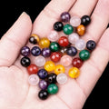 Mix Color 8mm Rose Quartz Red Green Yellow White Agate Tiger Eye DIY Accessories Materials Loose Beads 2mm Large Hole