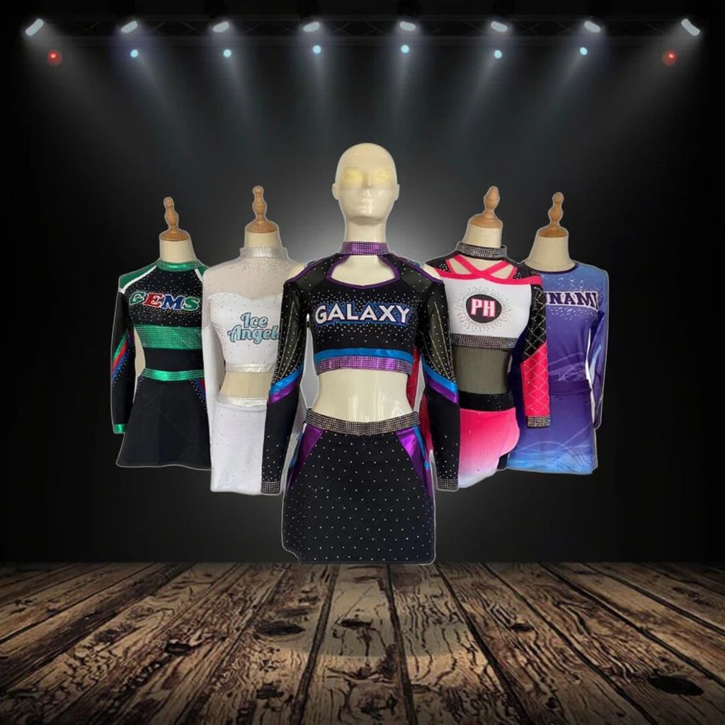 Ace Sports All Stars Custom Sublimated Spandex/Polyester Cheerleading Uniforms Adult Practice Wear Heat-Transfer Uniforms