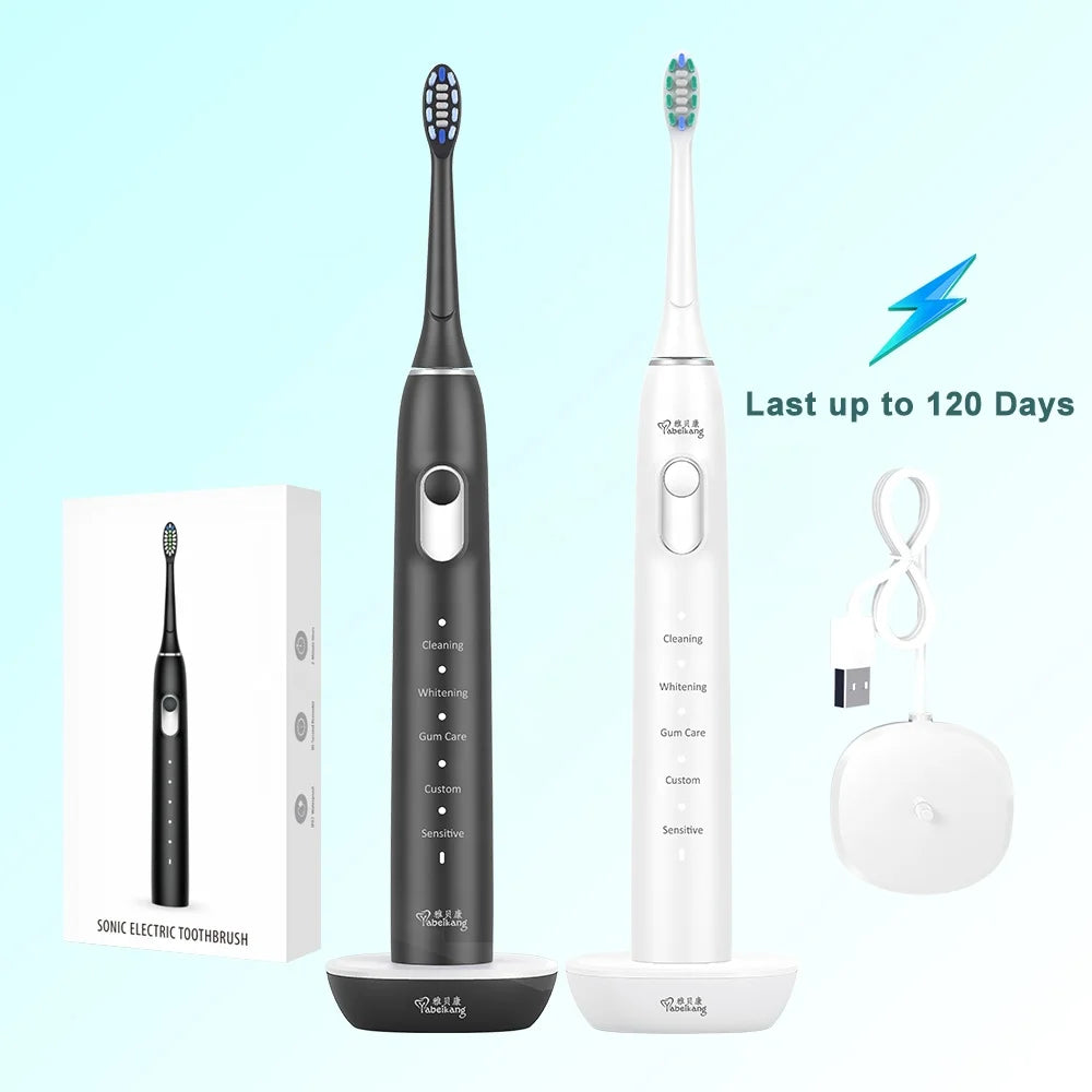 OEM Ultrasonic Sonic Electric Toothbrush Rechargeable Tooth Brushes IPX7 Waterproof Electronic Whitening Teeth Adult Timer Brush
