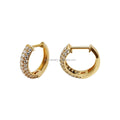 Fine Jewelry 9k Real Yellow Gold Zircon Earring Pure Gold Hoop Earring Fashion Jewelry Women Jewelry