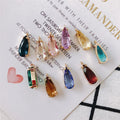Custom Colorful Zircon Pendant Charms for Jewelry Making Vintage Waterproof Crystal Pendants for Necklace and Earrings