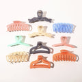 Korean Solid Jelly Color Hollow Acrylic Hair Clip Claw Girl Large Shark Hair Clamp Clip Simple Translucent Hair Claw Clips