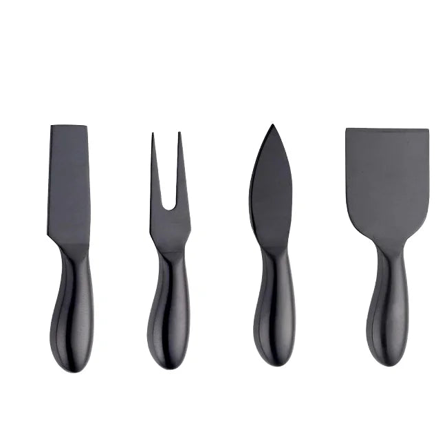 All Stainless Steel Chef Knives Cheese Set Includes Butter Pizza Cheesecake Cheese Fork Ambidextrous Satin Finish Modern Design