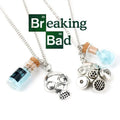 Creative DIY Blue Crystal Bottle Pendant Necklace Jewelry Personalized Custom Movie Breaking Bad Necklace Keychain Men Women