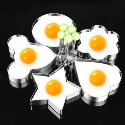 Different Shapes Fry Egg Pancake Rings Nonstick Round Fried Egg Ring