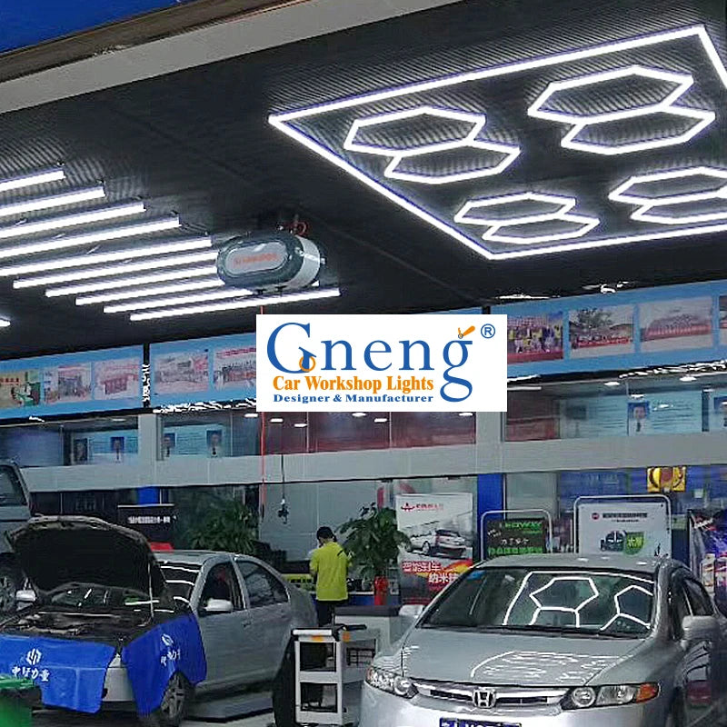 Super Bright Maintenance Bay Lighting Stadium Hexagon Lights Office Ceiling Industrial Lighting