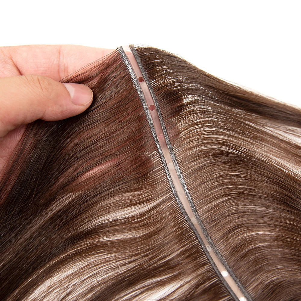 Remy Ponytail Quality Invisible Human Hair Wavy Genius Hole Weft Last Long Time Skin Genius Weft Extension with Holes